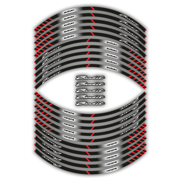 Adesivi per Auto e Moto: Kit Bandas ruote Suzuki Bandit