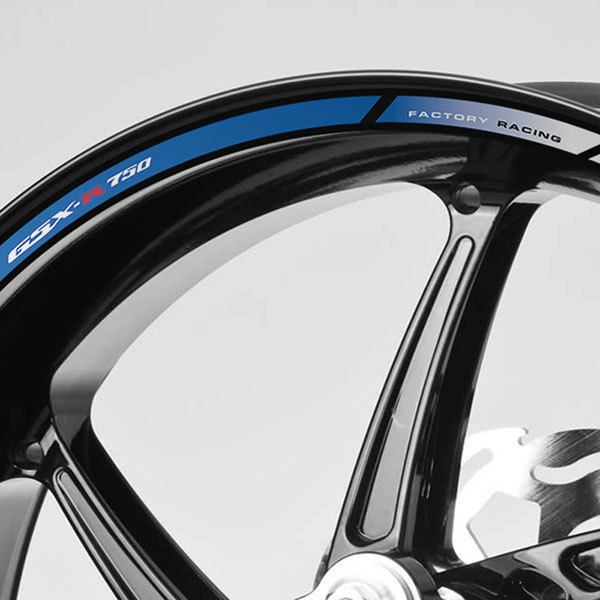 Adesivi per Auto e Moto: Kit adesivo ruote Strisce Suzuki GSX R750 Factory 