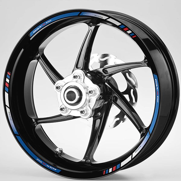 Adesivi per Auto e Moto: Kit adesivo ruote Strisce Suzuki GSX R750 Factory 