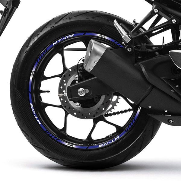 Adesivi per Auto e Moto: Kit adesivo ruote Strisce Yamaha MT 03