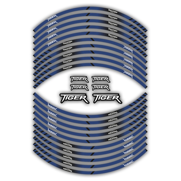 Adesivi per Auto e Moto: Ruote Strisce Triumph Tiger