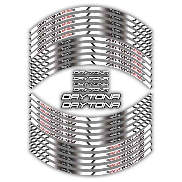 Adesivi per Auto e Moto: Strisce cerchi ruote moto Triumph Daytona 675