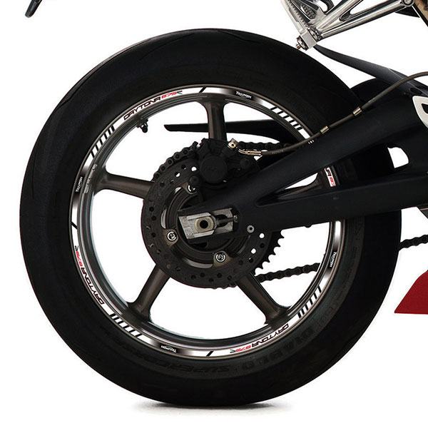 Adesivi per Auto e Moto: Strisce cerchi ruote moto Triumph Daytona 675