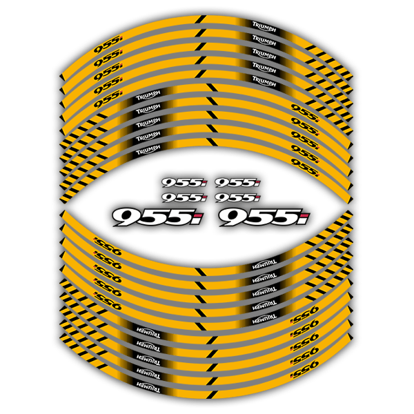 Adesivi per Auto e Moto: Strisce cerchi ruote moto Triumph Daytona 955i