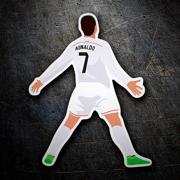 Adesivi per Auto e Moto: Adesivo di Cristiano Ronaldo festeggiando con magl