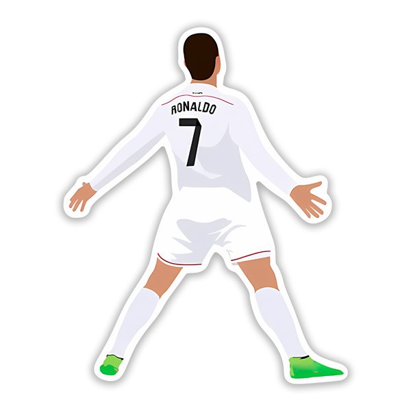 Adesivi per Auto e Moto: Adesivo di Cristiano Ronaldo festeggiando con magl