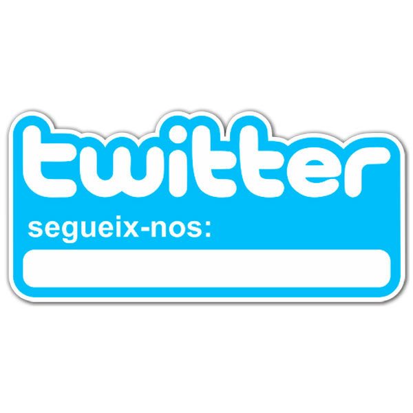 Adesivi Murali: Segueix-nos a Twitter