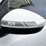 Adesivi per Auto e Moto: Adesivo Retrovisore Peugeot Modelli 3