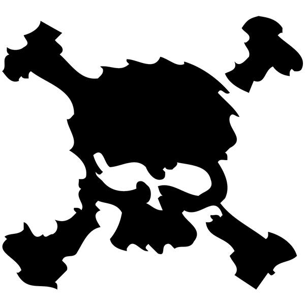 Adesivi per Auto e Moto: Teschio effetto sfocato Grunge