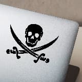 Adesivi per Auto e Moto: Teschio dei Pirati Jolly Roger Classico 2