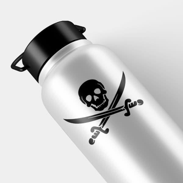 Adesivi per Auto e Moto: Teschio dei Pirati Jolly Roger Classico