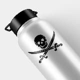 Adesivi per Auto e Moto: Teschio dei Pirati Jolly Roger Classico 3