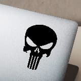 Adesivi per Auto e Moto: Punisher con Calavera Estilizzata e Linee Vertical 2