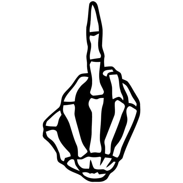 Adesivi per Auto e Moto: Pettine scheletrico Dise&ntilde;o Vinilo Decorativo