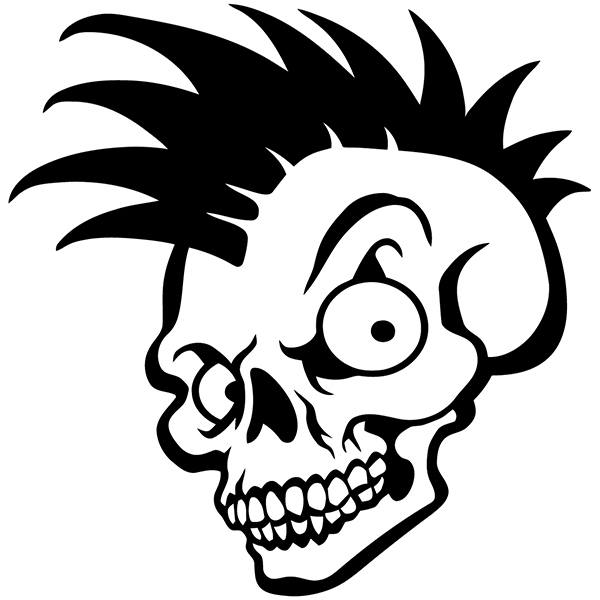 Adesivi per Auto e Moto: Cresta cranio Dise&ntilde;o Vinilo Decorativo