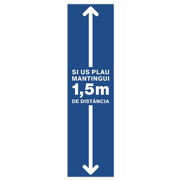 Adesivi per Auto e Moto: Adesivo per pavimenti a 1,5 m di distanza - Catala