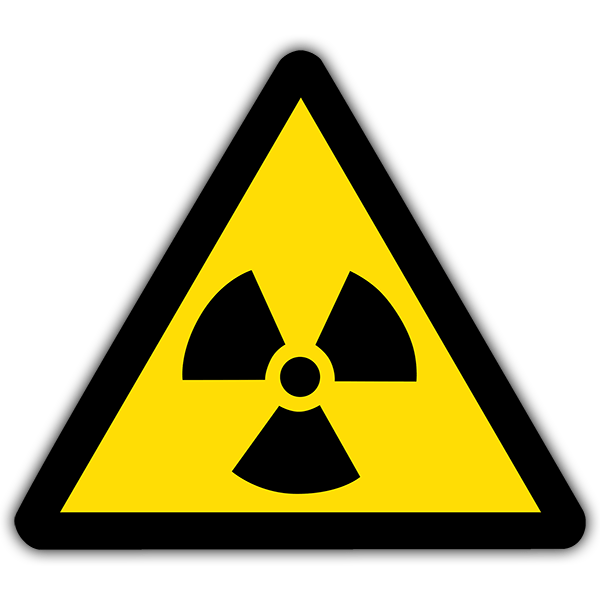 Adesivi per Auto e Moto: Adesivo segnali pericolo radioattività