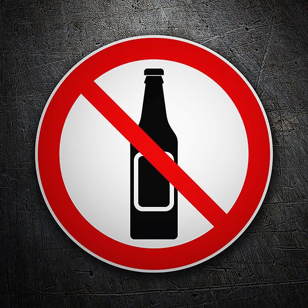 Adesivi per Auto e Moto: Senza bevande alcoliche 1