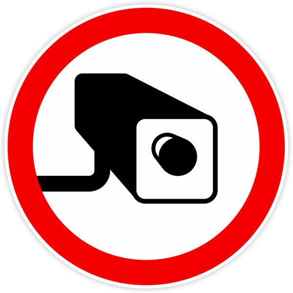 Adesivi per Auto e Moto: Avviso telecamere di sorveglianza