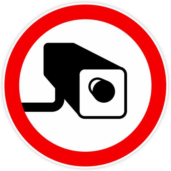 Adesivi per Auto e Moto: Avviso telecamere di sorveglianza 0