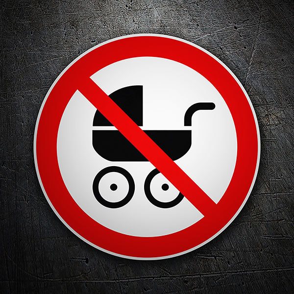 Adesivi per Auto e Moto: Carrozzine vietate