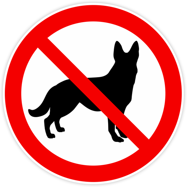 Adesivi per Auto e Moto: Non sono ammessi cani