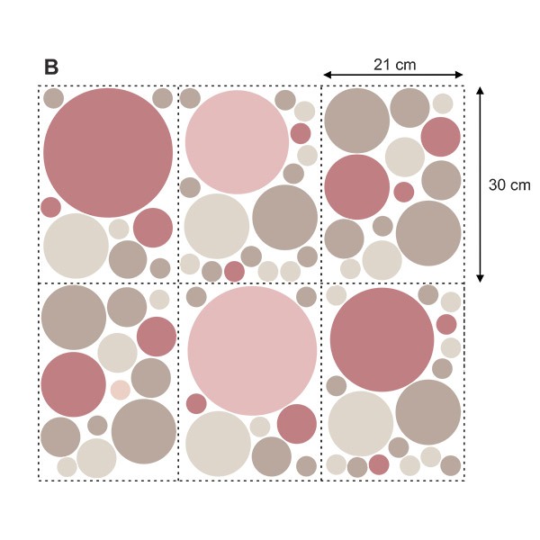 Adesivi Murali: Set di cerchi colori pastello