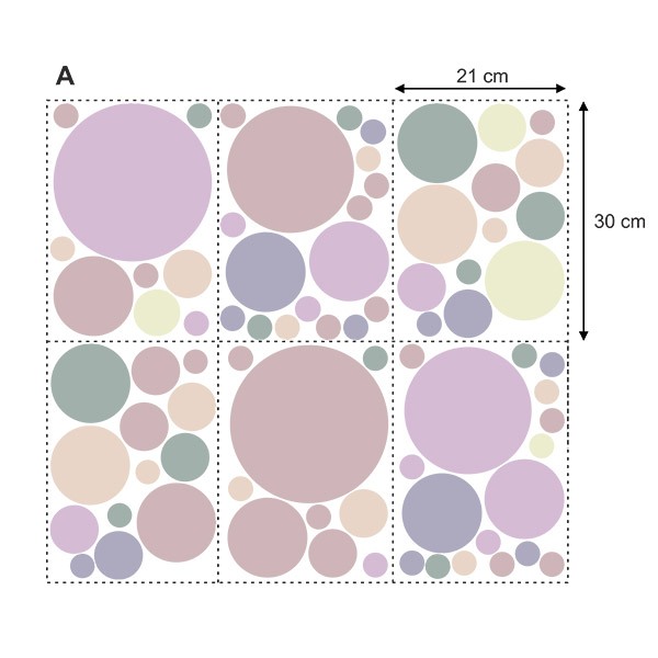 Adesivi Murali: Set di Cerchi Colorato