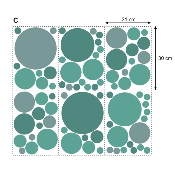 Adesivi Murali: Set Cerchi Turchese