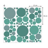 Adesivi Murali: Set Cerchi Turchese 7