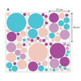 Adesivi Murali: Set di Cerchi di Sfumature Viola 5