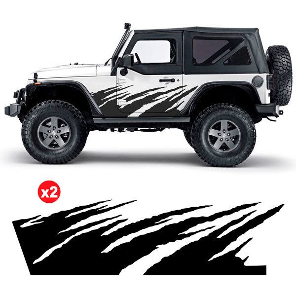 Adesivi per Auto e Moto: Kit Adesivi Laterali Graffi per 4x4 2 Porte