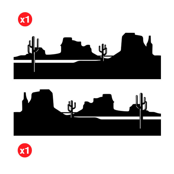Adesivi per Auto e Moto: Deserto per 4x4 2 Porte