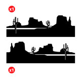 Adesivi per Auto e Moto: Deserto per 4x4 2 Porte 2