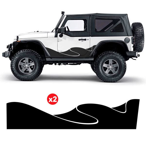 Adesivi per Auto e Moto: Kit Adesivi Laterali Dune per 4x4 2 Porte