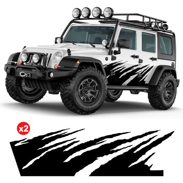 Adesivi per Auto e Moto: Kit Adesivi Laterali Avventura per 4x4 4 Porte