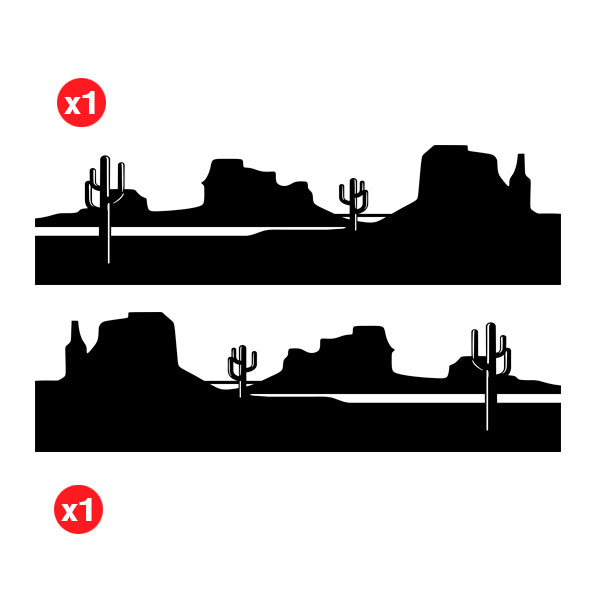 Adesivi per Auto e Moto: Montagne per 4x4 4 Porte