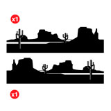 Adesivi per Auto e Moto: Montagne per 4x4 4 Porte 2