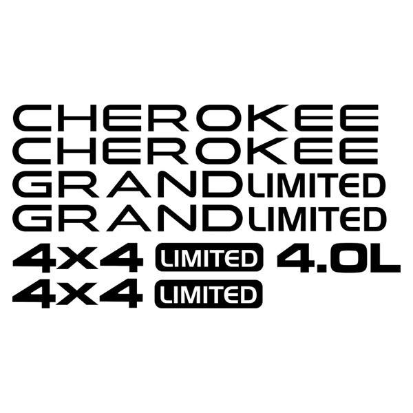 Adesivi per Auto e Moto: Set 11X Cherokee Limited