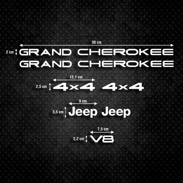 Adesivi per Auto e Moto: Set 7X Grand Cherokee 0