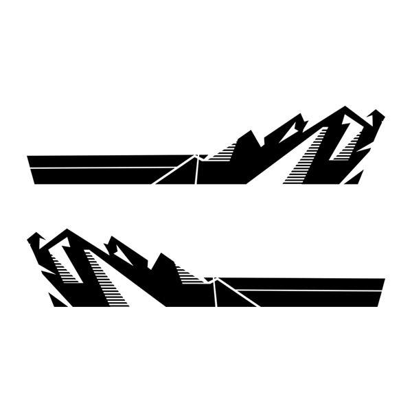Adesivi per Auto e Moto: Set 2X Rinnegato Mountain Side Bands