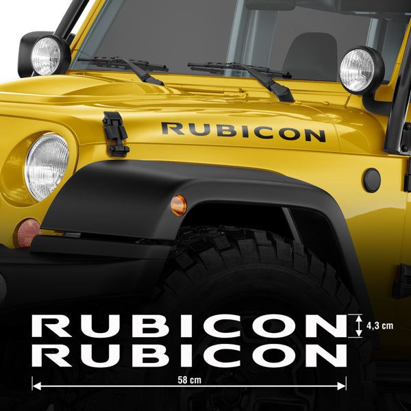 Adesivi per Auto e Moto: Set 2X Rubicon Jeep 0