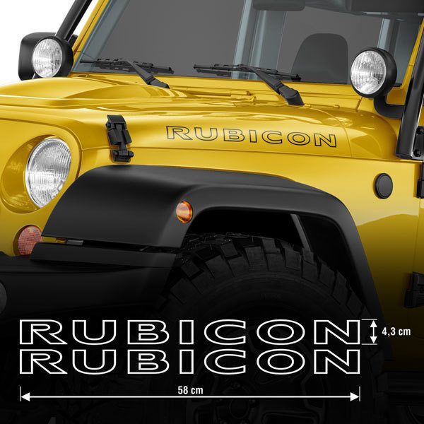 Adesivi per Auto e Moto: Set 2X Rubicon 4x4