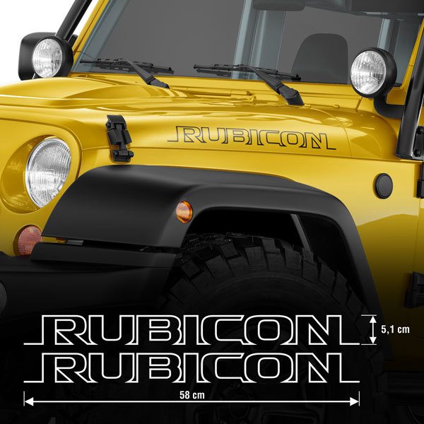 Adesivi per Auto e Moto: Set 2X Rubicon Jeep Lato