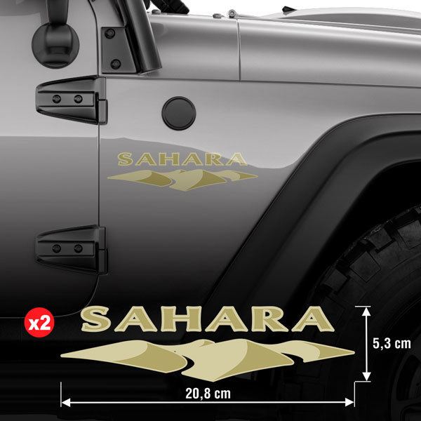 Adesivi per Auto e Moto: Set 2X Lato Sahara Jeep