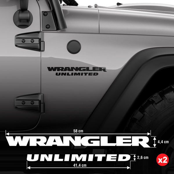 Adesivi per Auto e Moto: Set 2X Wrangler Unlimited Lato 0