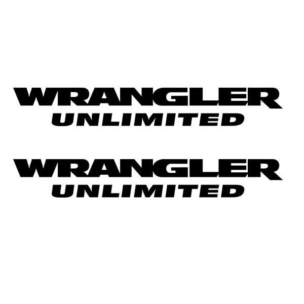 Adesivi per Auto e Moto: Set 2X Wrangler Unlimited Lato