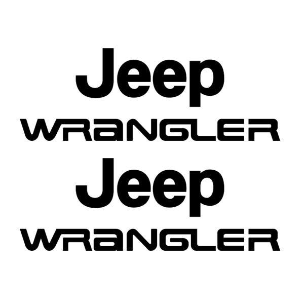 Adesivi per Auto e Moto: Set 2X Lato Jeep Wrangler 