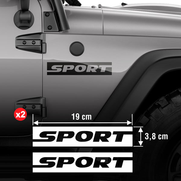 Adesivi per Auto e Moto: Set 2X Lato Sport