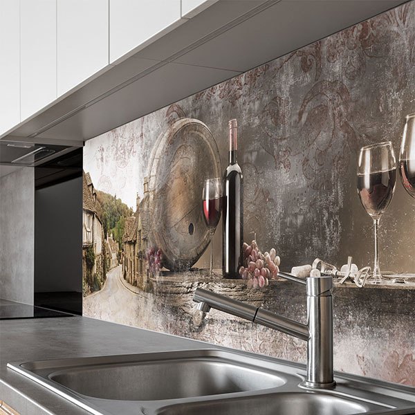 Sticker paraschizzi adesivo Backsplash marble 180x45 cm multicolore